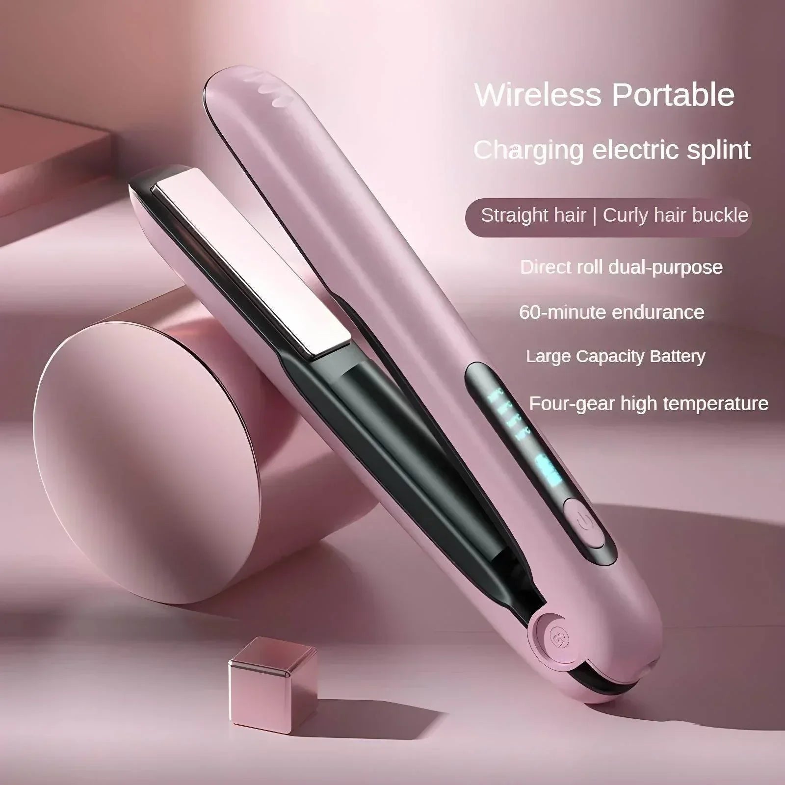 GlamWave Pro – Wireless 2-in-1 Hair Straightener & Curler - Jewellar