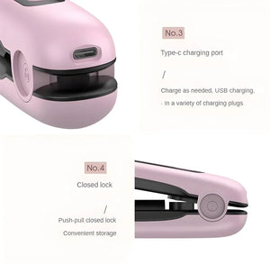 Wireless 2-in-1 hair straightener and curler – GlamWave Pro with ceramic plates and adjustable temperature settings.