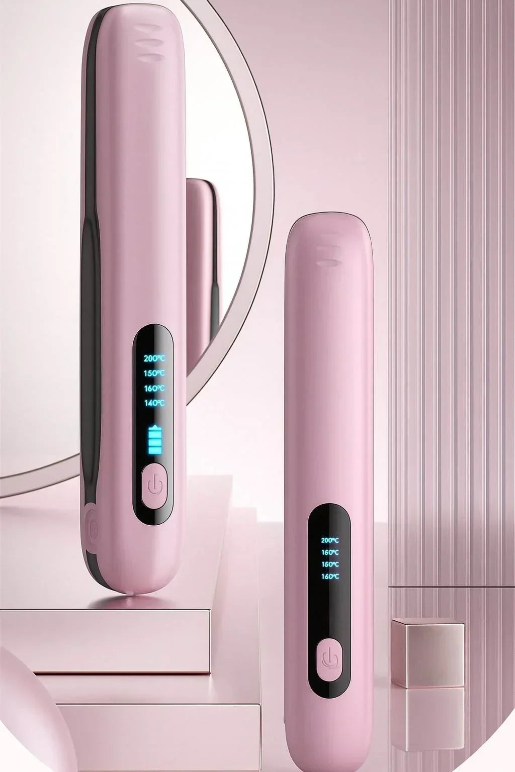 GlamWave Pro – Wireless 2-in-1 Hair Straightener & Curler - Jewellar