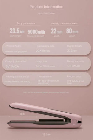GlamWave Pro – Wireless 2-in-1 Hair Straightener & Curler - Jewellar