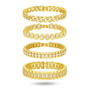 Gleam Strap – Two-Side Zircon Copper Bracelet - Jewellar