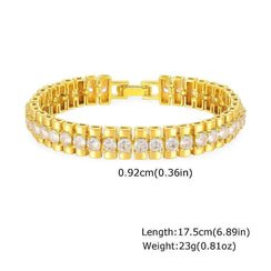 Gleam Strap – Two-Side Zircon Copper Bracelet - Jewellar