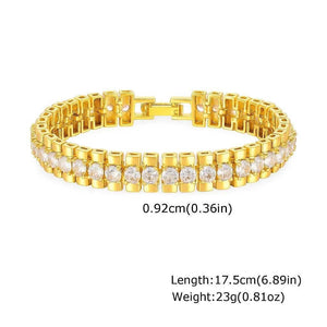 Gleam Strap – Two-Side Zircon Copper Bracelet - Jewellar