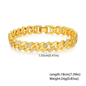 Gleam Strap – Two-Side Zircon Copper Bracelet - Jewellar