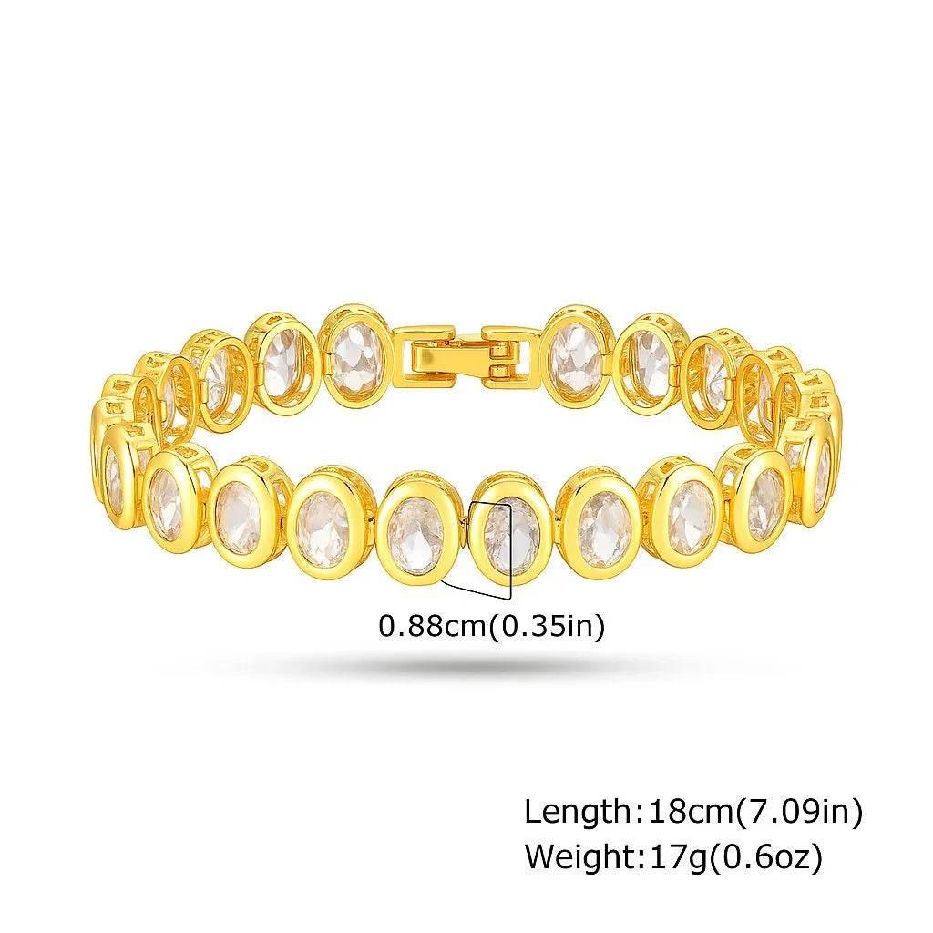 Gleam Strap – Two-Side Zircon Copper Bracelet - Jewellar