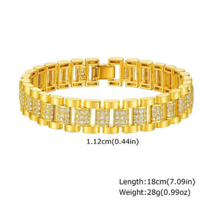 Gleam Strap – Two-Side Zircon Copper Bracelet - Jewellar