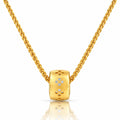 Crystal Ring Necklace - Adjustable 18K Gold-Plated 925 Sterling Silver