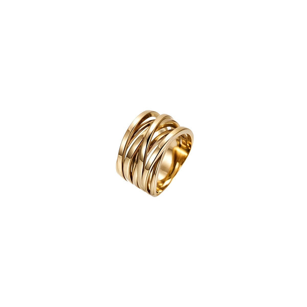 Gold Intertwined Statement Ring