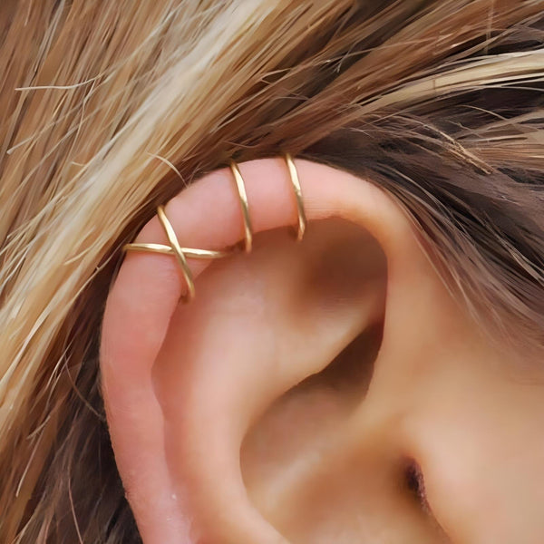 Golden Aura Ear Cuffs