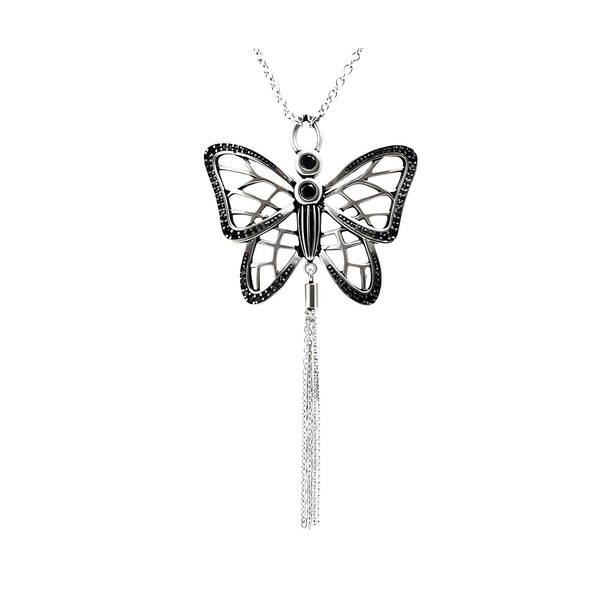 Gossamer Wings Butterfly Necklace with Cubic Zirconia
