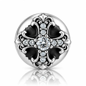 Gothic Fleur Stud Earring - 925 Sterling Silver