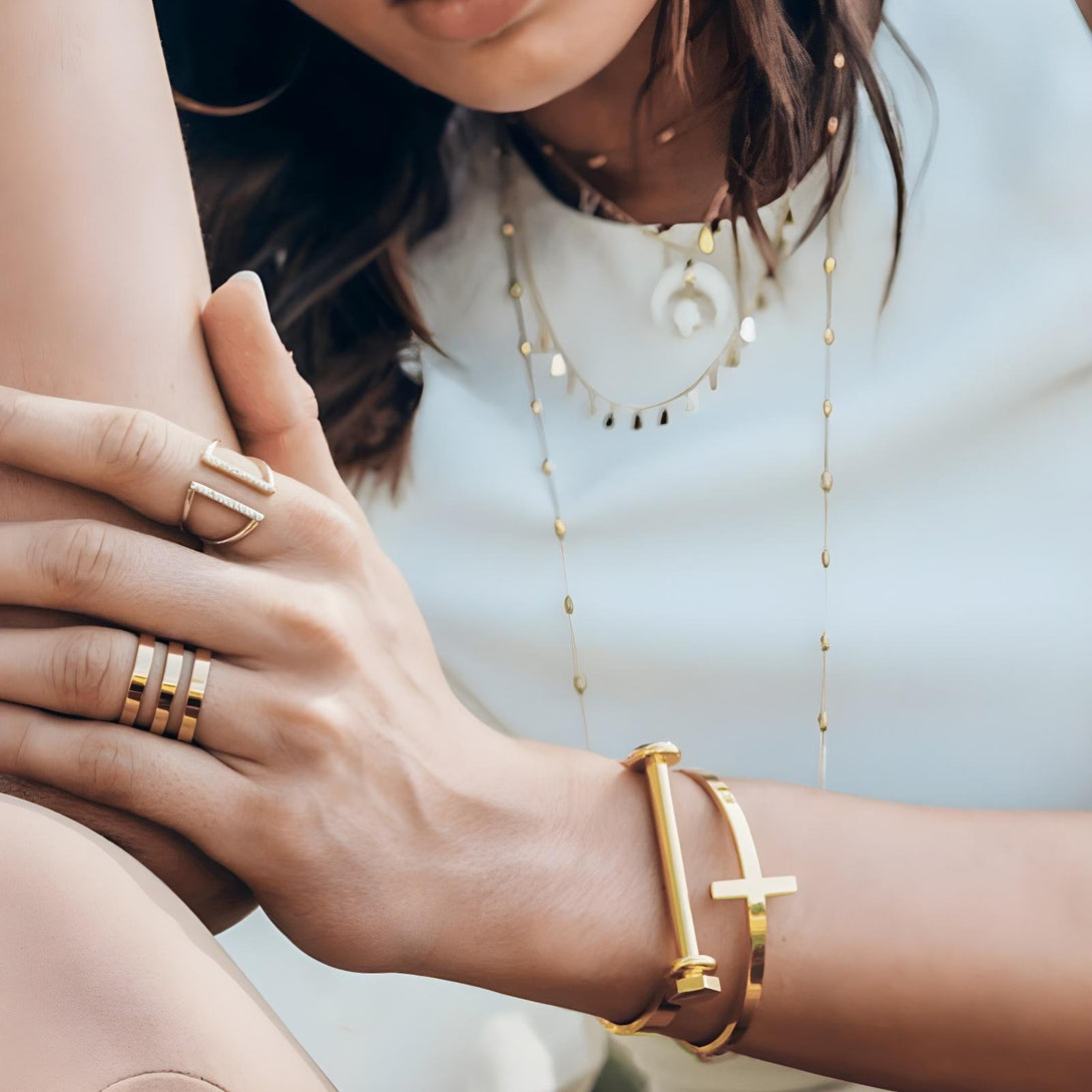 Halo Cross Bracelet