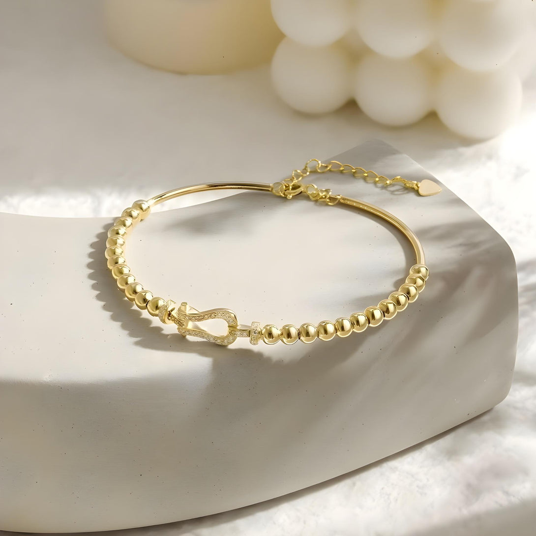 Horseshoe Charm CZ Bracelet