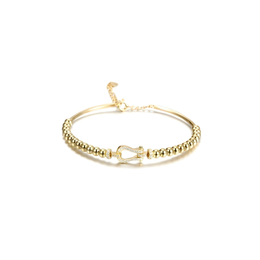 Horseshoe Charm CZ Bracelet