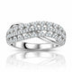 Infinity Crossover Moissanite Ring - 925 Sterling Silver
