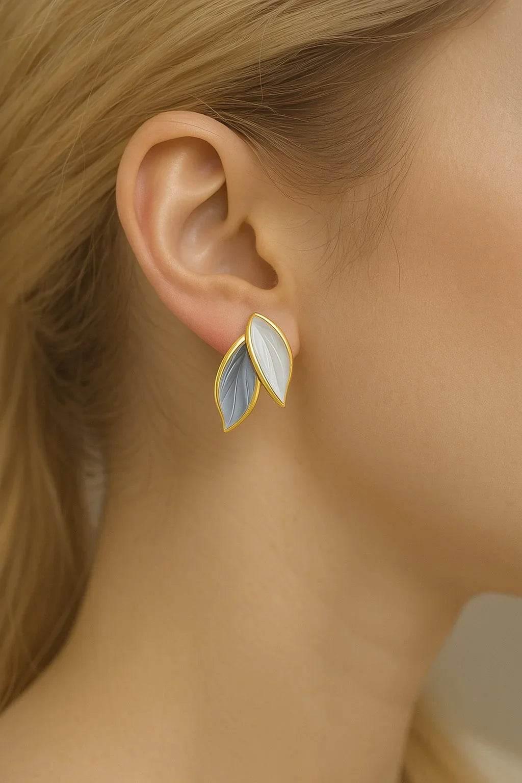Ivy Flow – Sculpted Metal Earrings - Jewellar