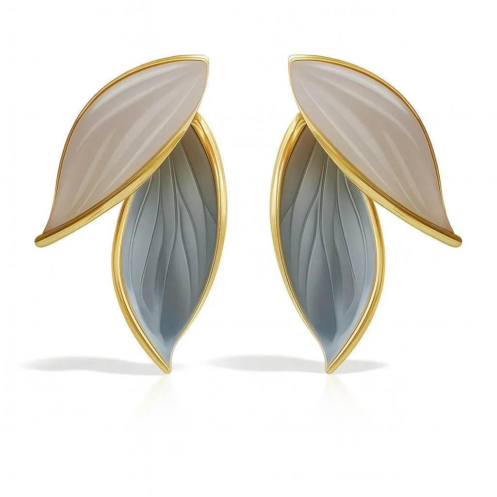 Ivy Flow – Sculpted Metal Earrings - Jewellar