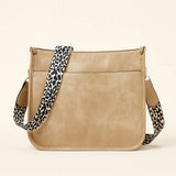 Leopard print PU leather messenger bag with spacious interior – Leona Messenger by Jewellar