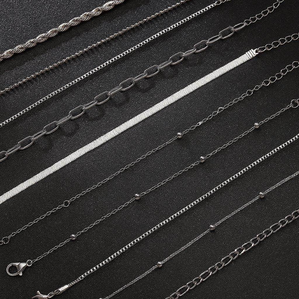 Linea Layers – 10-Piece Minimalist Bracelet Set - Jewellar