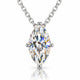 Lisette Marquise Moissanite Solitaire Necklace - 925 Sterling Silver