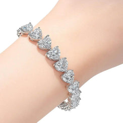 Luna Heart – Diamond Accent Love Bracelet - Jewellar