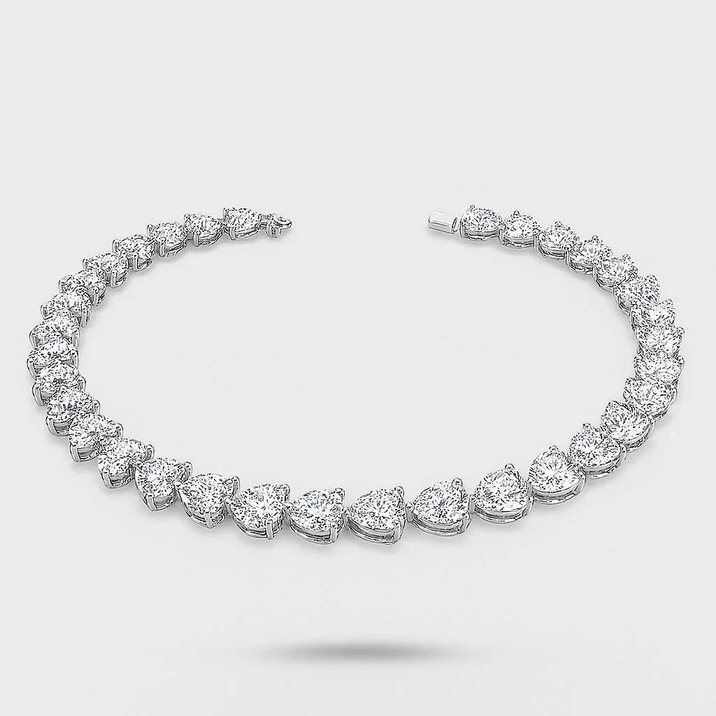 Luna Heart – Diamond Accent Love Bracelet - Jewellar
