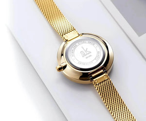 Luna Mesh – Minimalist Glass Dial Watch - Jewellar