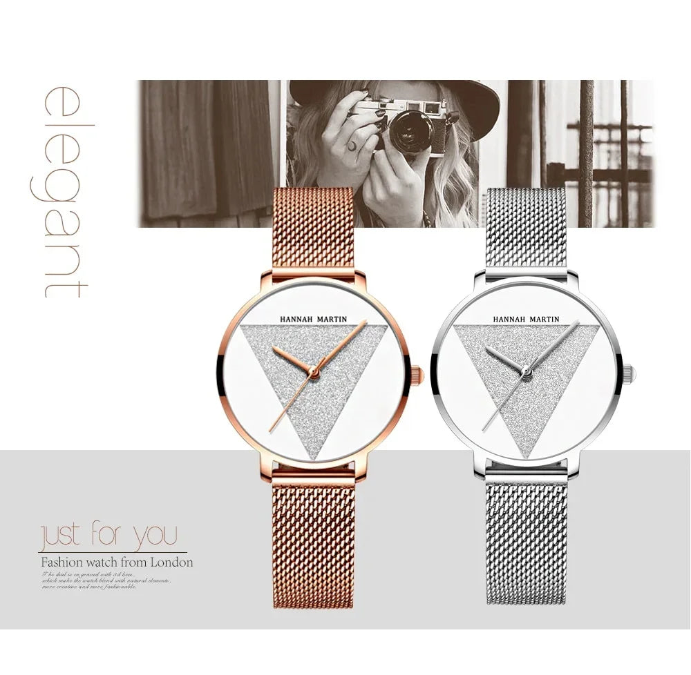 Lunara Mesh – Stainless Steel Quartz Watch - Jewellar