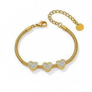 Lunaria Set – Gold Crystal Symbol Bracelet Stack - Jewellar