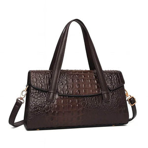 Lunaria – Soft Leather Structured Shoulder Tote - Jewellar
