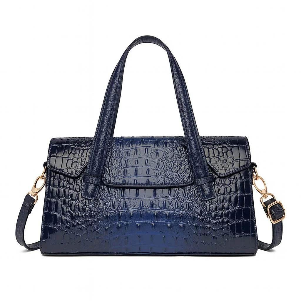 Lunaria – Soft Leather Structured Shoulder Tote - Jewellar