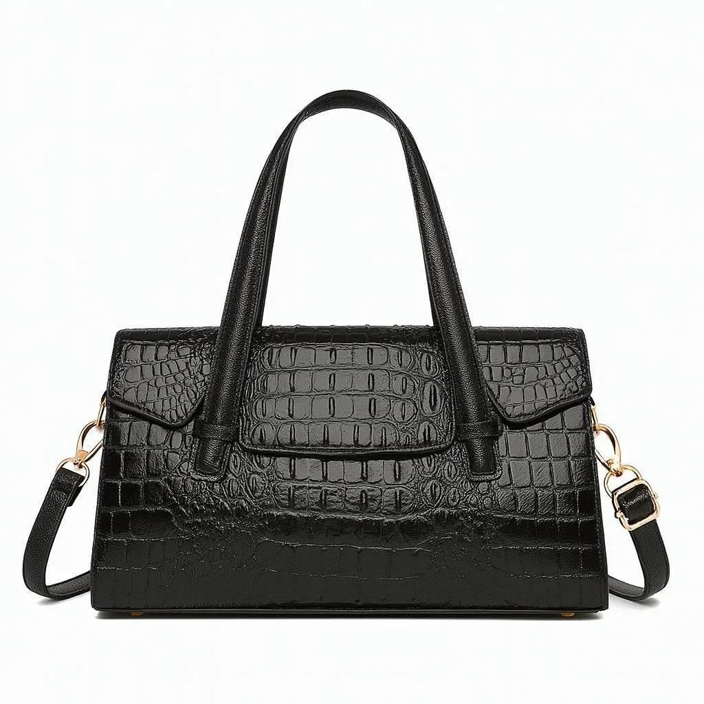 Lunaria – Soft Leather Structured Shoulder Tote - Jewellar