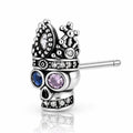 Men's Crowned Skull Stud