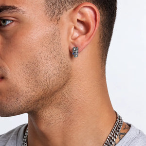 Men's Crowned Skull Stud