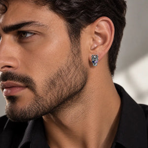 Men's Crowned Skull Stud