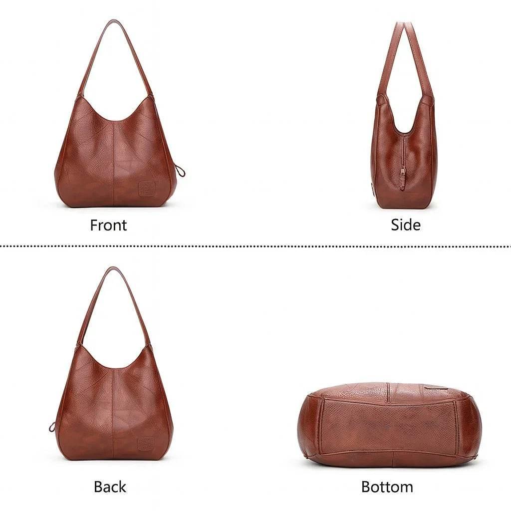 Mila Vintage – Soft PU Shoulder Tote Bag - Jewellar