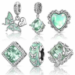 Mint Garden Charms for Pandora Bracelets - 925 Sterling Silver