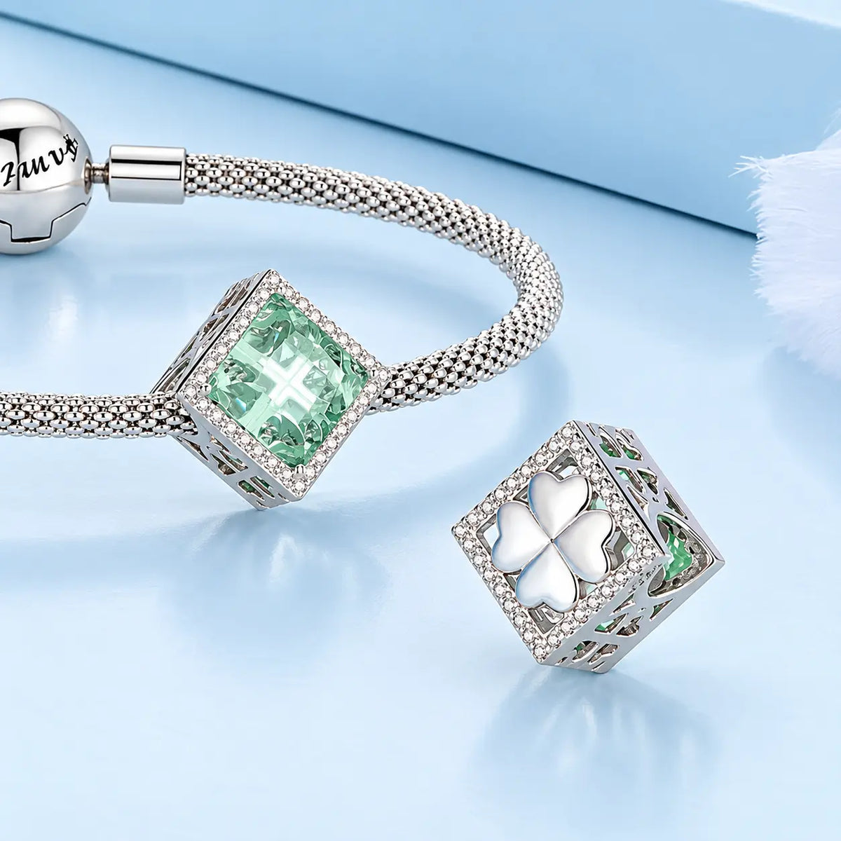 Mint Garden Charms for Pandora Bracelets - 925 Sterling Silver