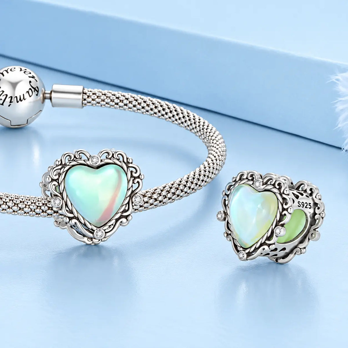 Mint Garden Charms for Pandora Bracelets - 925 Sterling Silver