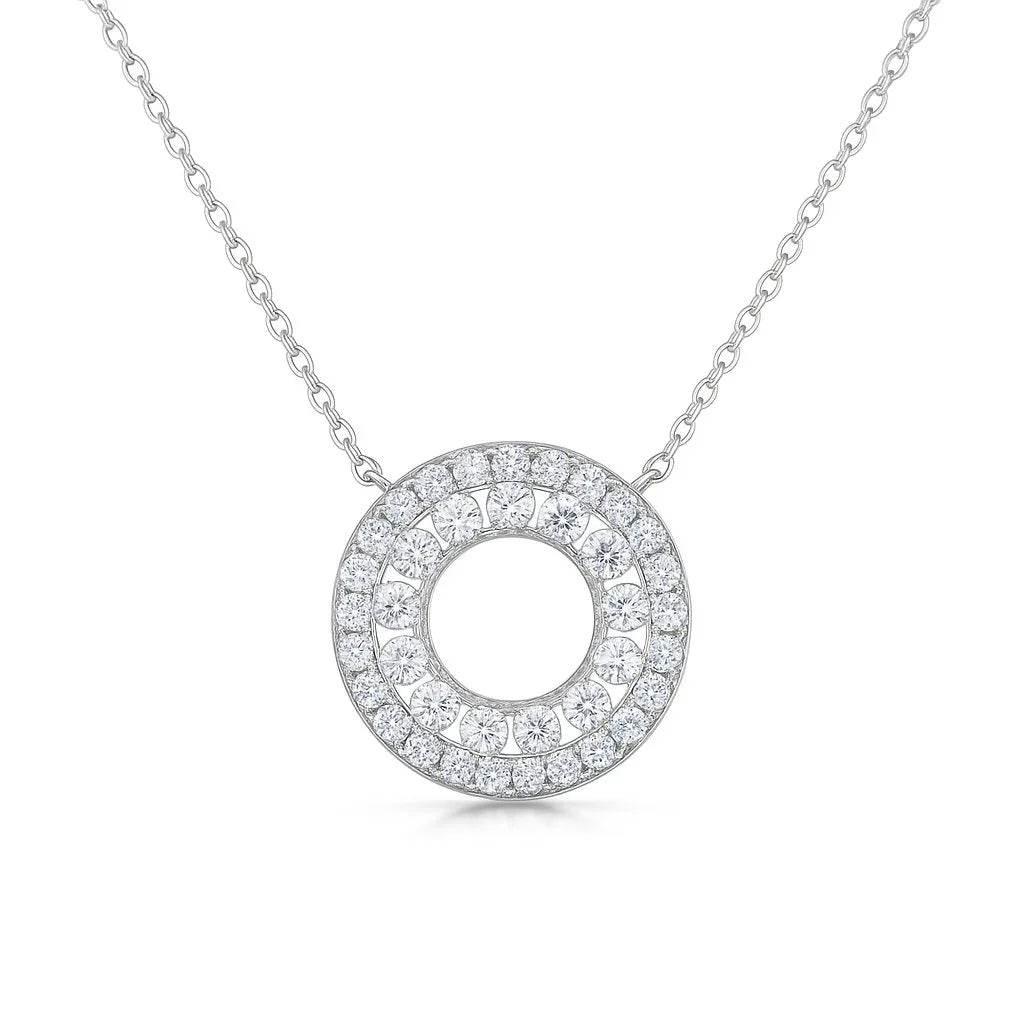 Mira Halo – 925 Moissanite Pendant - Jewellar