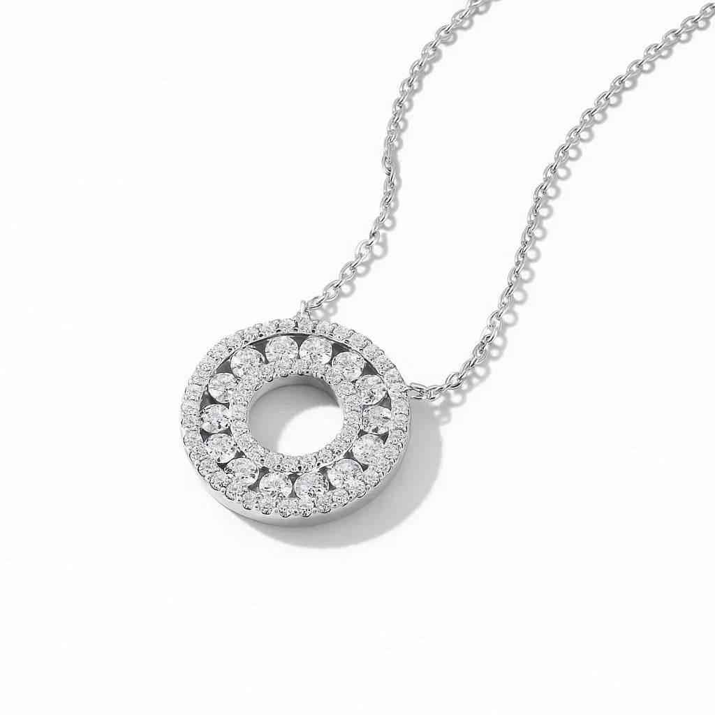 Mira Halo – 925 Moissanite Pendant - Jewellar