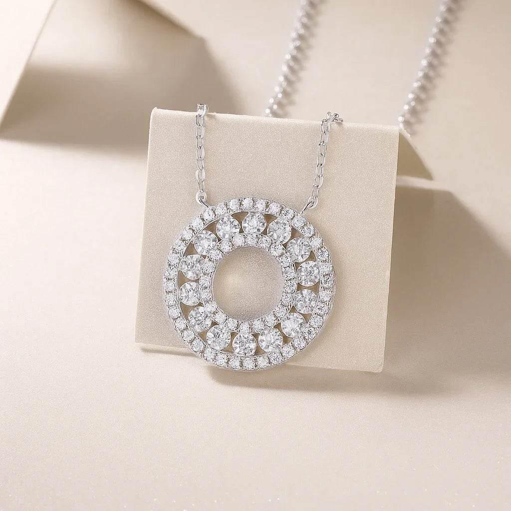 Mira Halo – 925 Moissanite Pendant - Jewellar