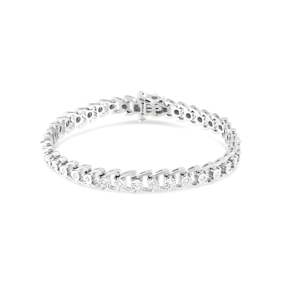 Miracle Set Round Diamond Open-Link Bracelet