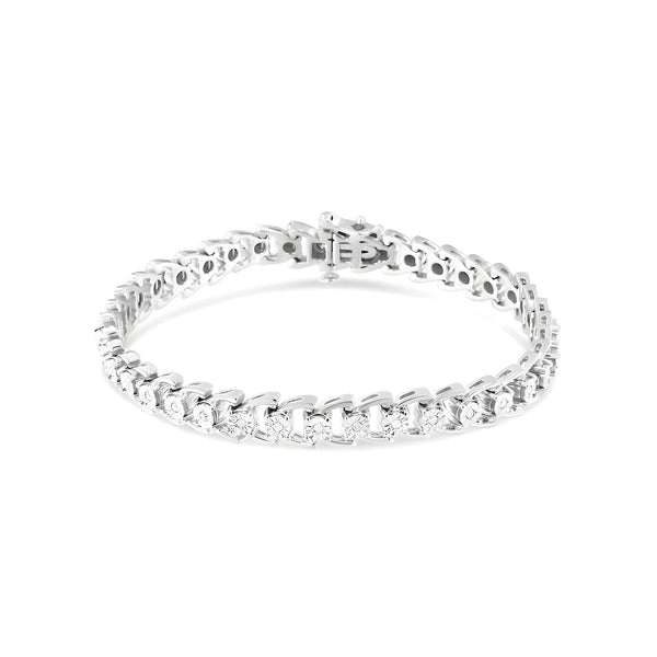 Miracle Set Round Diamond Open-Link Bracelet