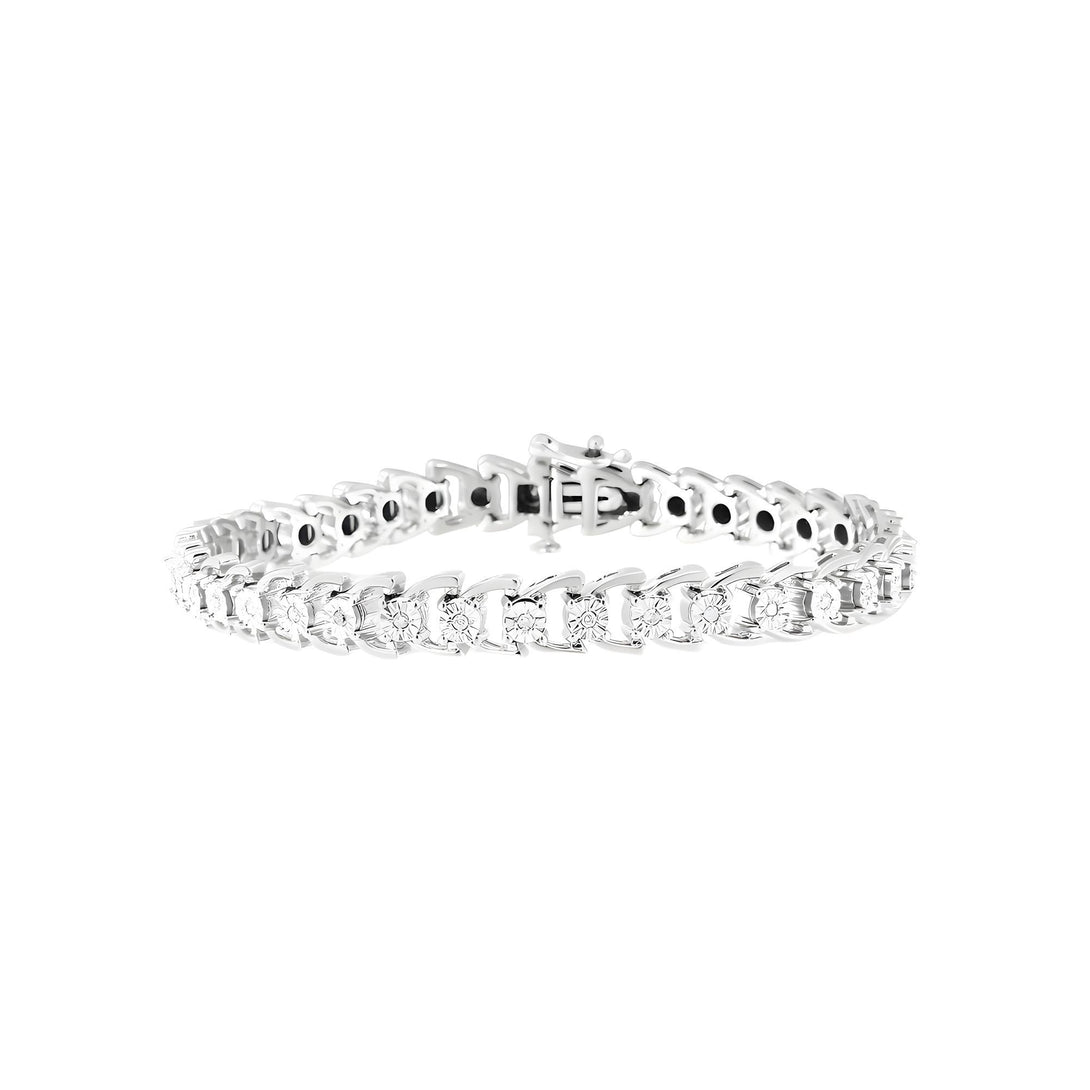 Miracle Set Round Diamond Open-Link Bracelet