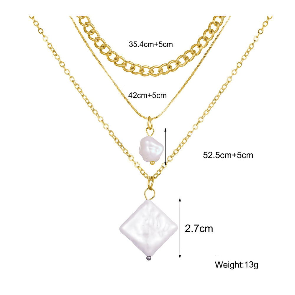 Modern Elegance Pearl Necklace
