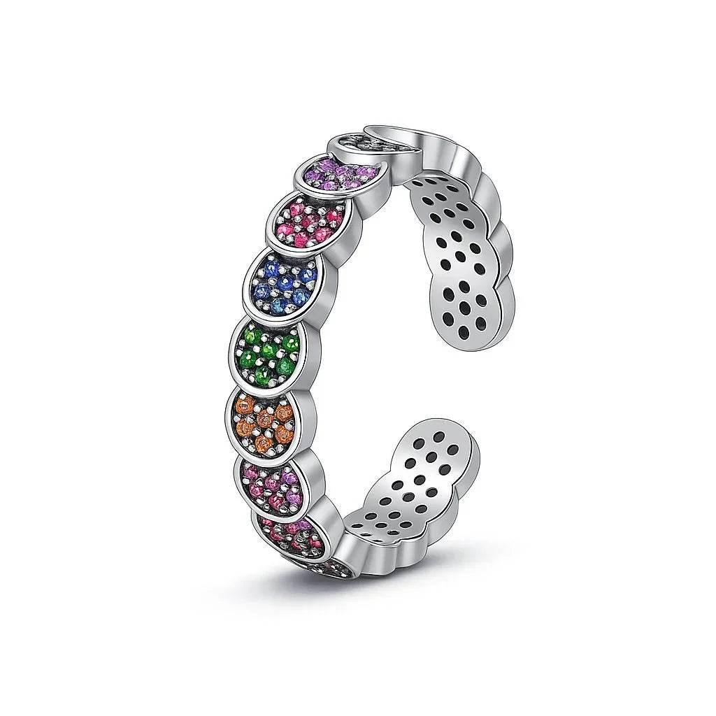 Nova Scales – 925 Silver Color Diamond Ring - Jewellar