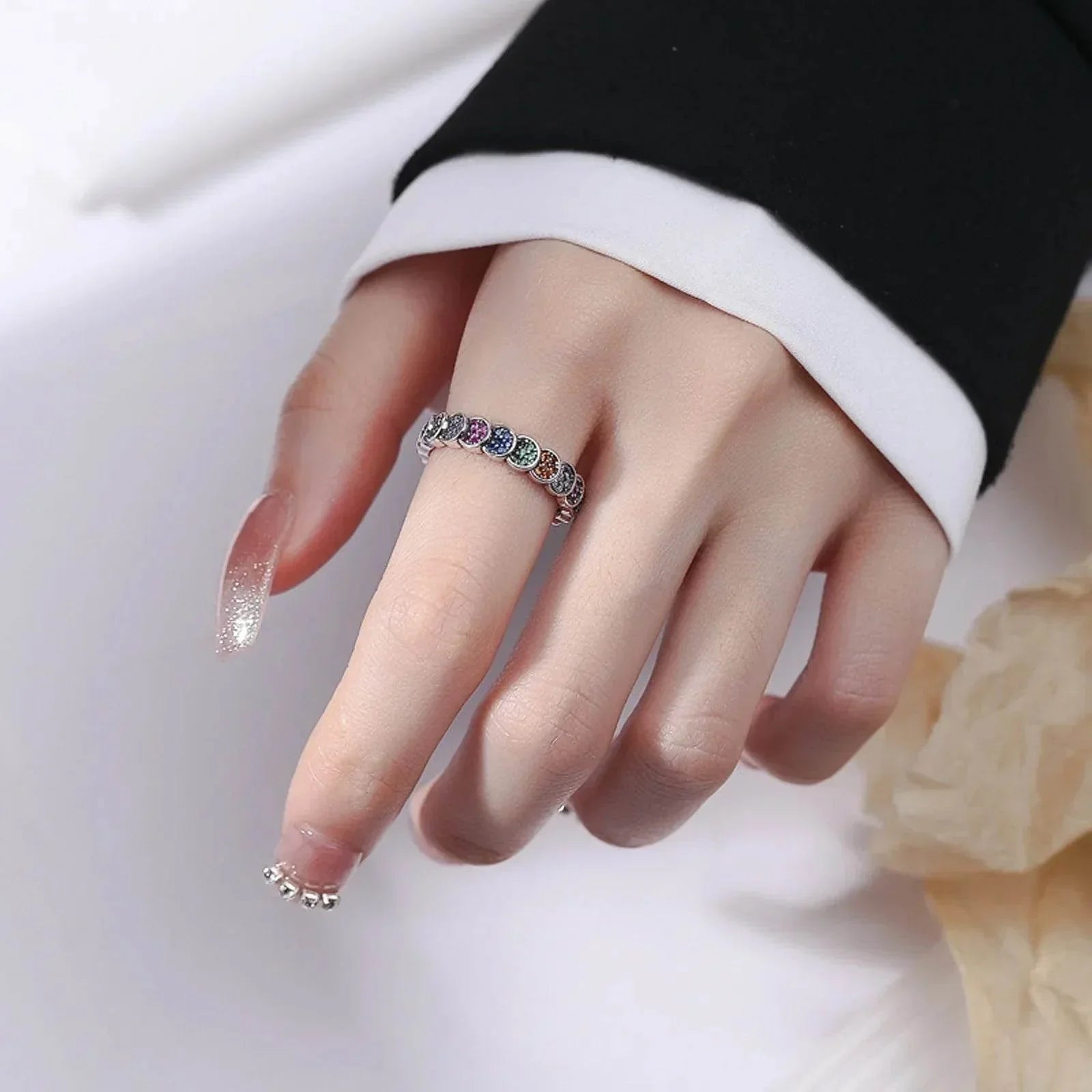 Nova Scales – 925 Silver Color Diamond Ring - Jewellar