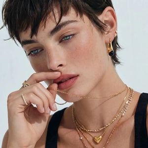 Onyx Black Agate Drop Earrings - 18K Gold Sterling Silver  Jewellar