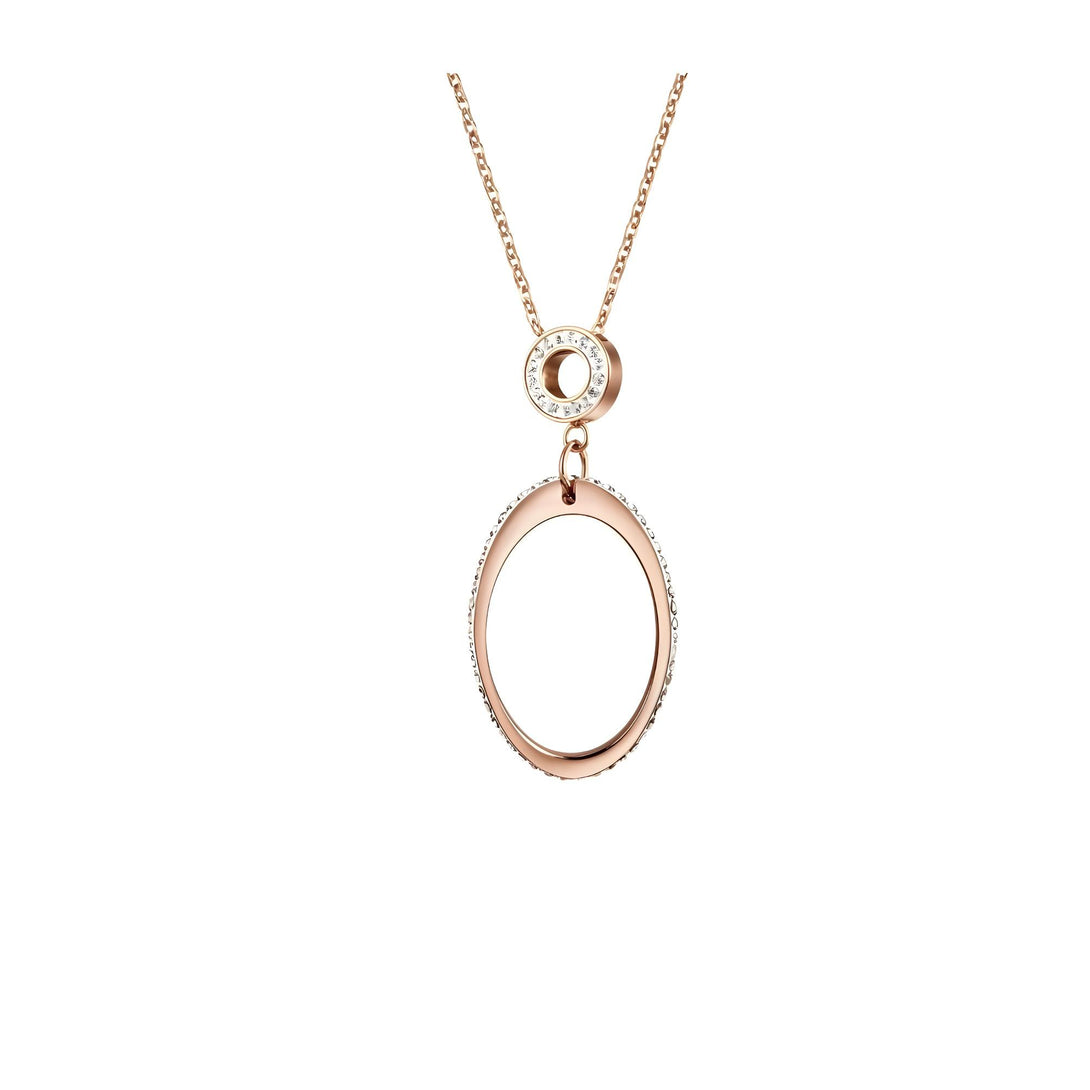 Open Oval CZ Necklace